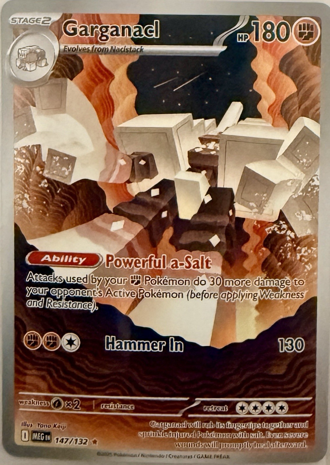 Pokémon TCG Garganacl 147/132 ME01 Mega Evolution NM Condition