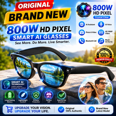 AI Smart Glasses for TikTok & Douyin Live Streaming HD POV Camera Wireless 2025!