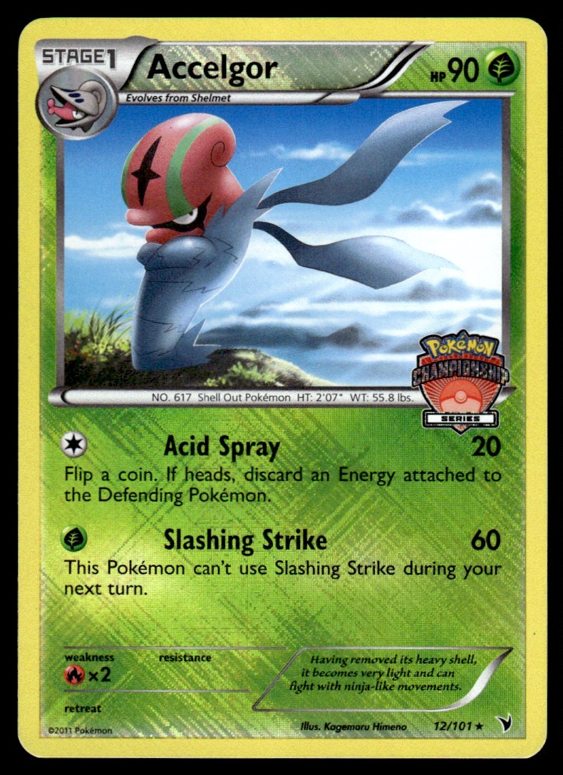 2011 Black & White - Noble Victories Accelgor Stage 1/Rare #12