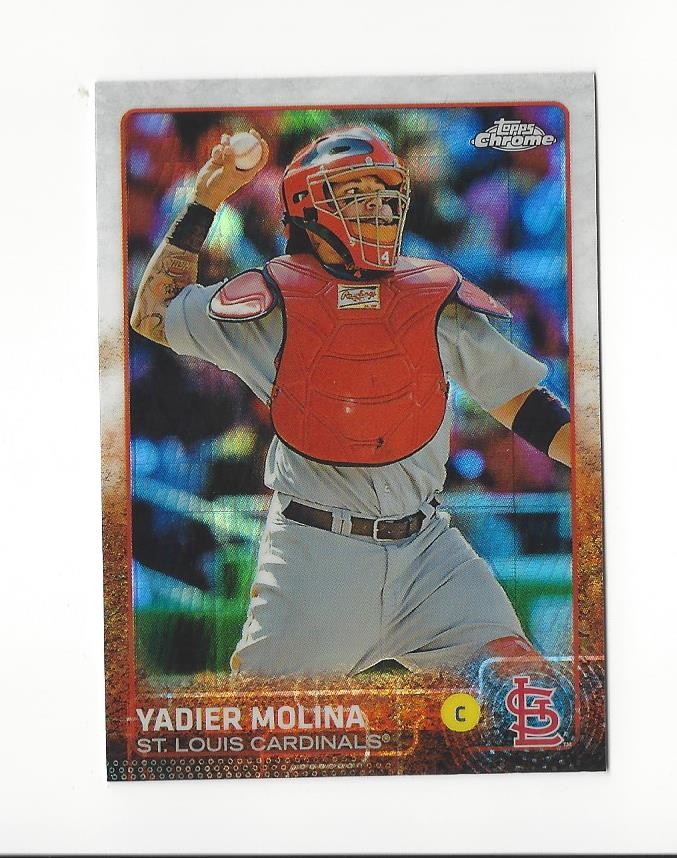 2015 Topps Chrome Prism Refractor #25 Yadier Molina Cardinals