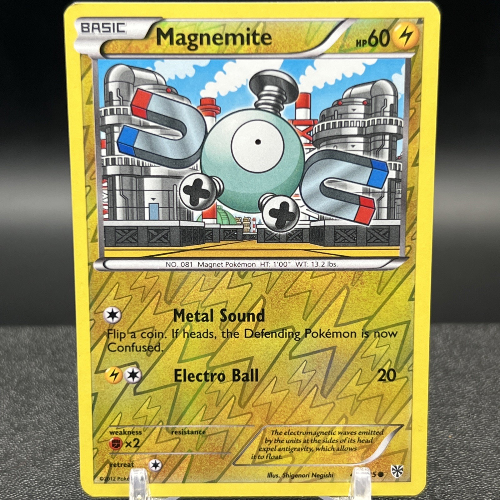 Magnemite 42/135 Reverse Holo Common BW Plasma Storm Pokemon Card