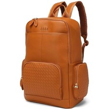 Mochila de cuero vegano de lujo de ocio ELLE Luggage 27L - marrón $99,00