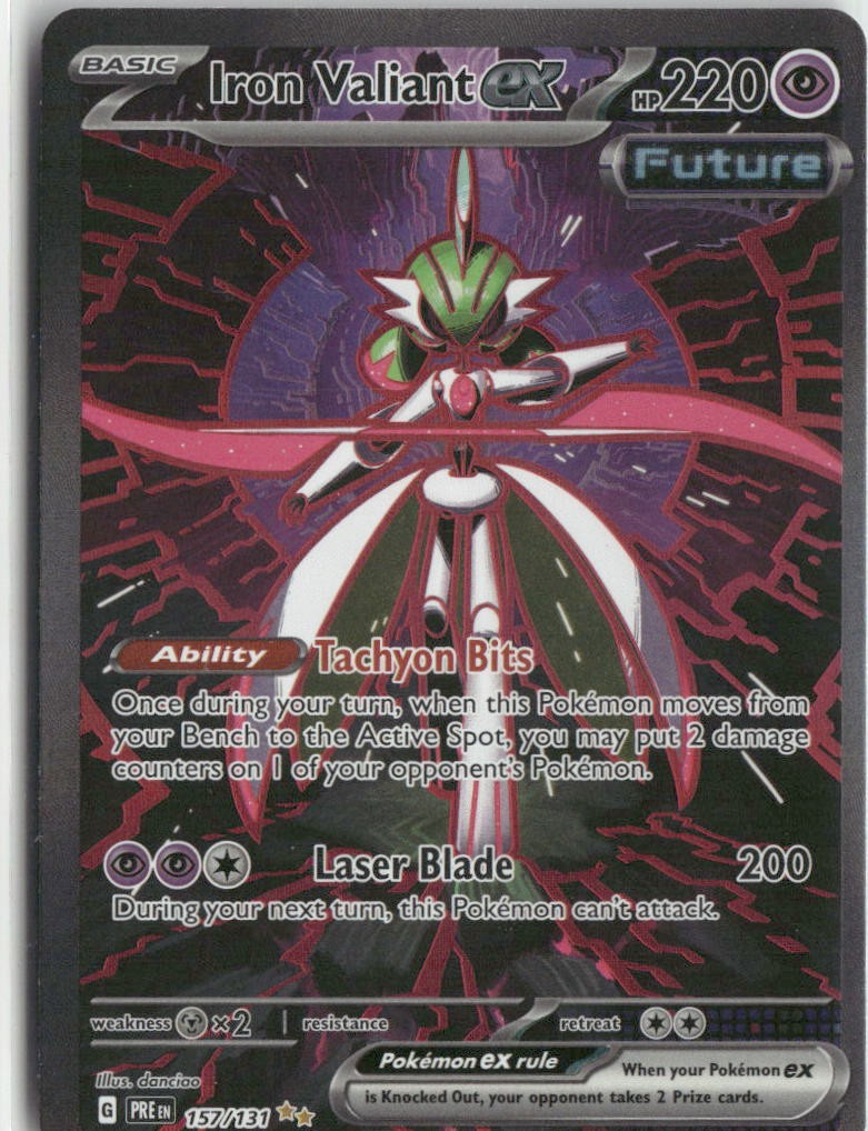 Pokemon Iron Valiant ex Special Illustration Rare Prismatic Evolution 157/131 NM