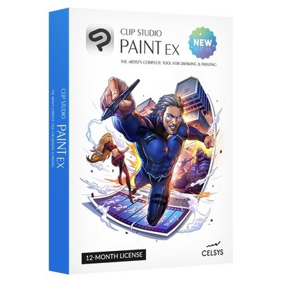 CLIP STUDIO PAINT EX - New | 12 Months License | 1 Device | for PC, macOS, iP...