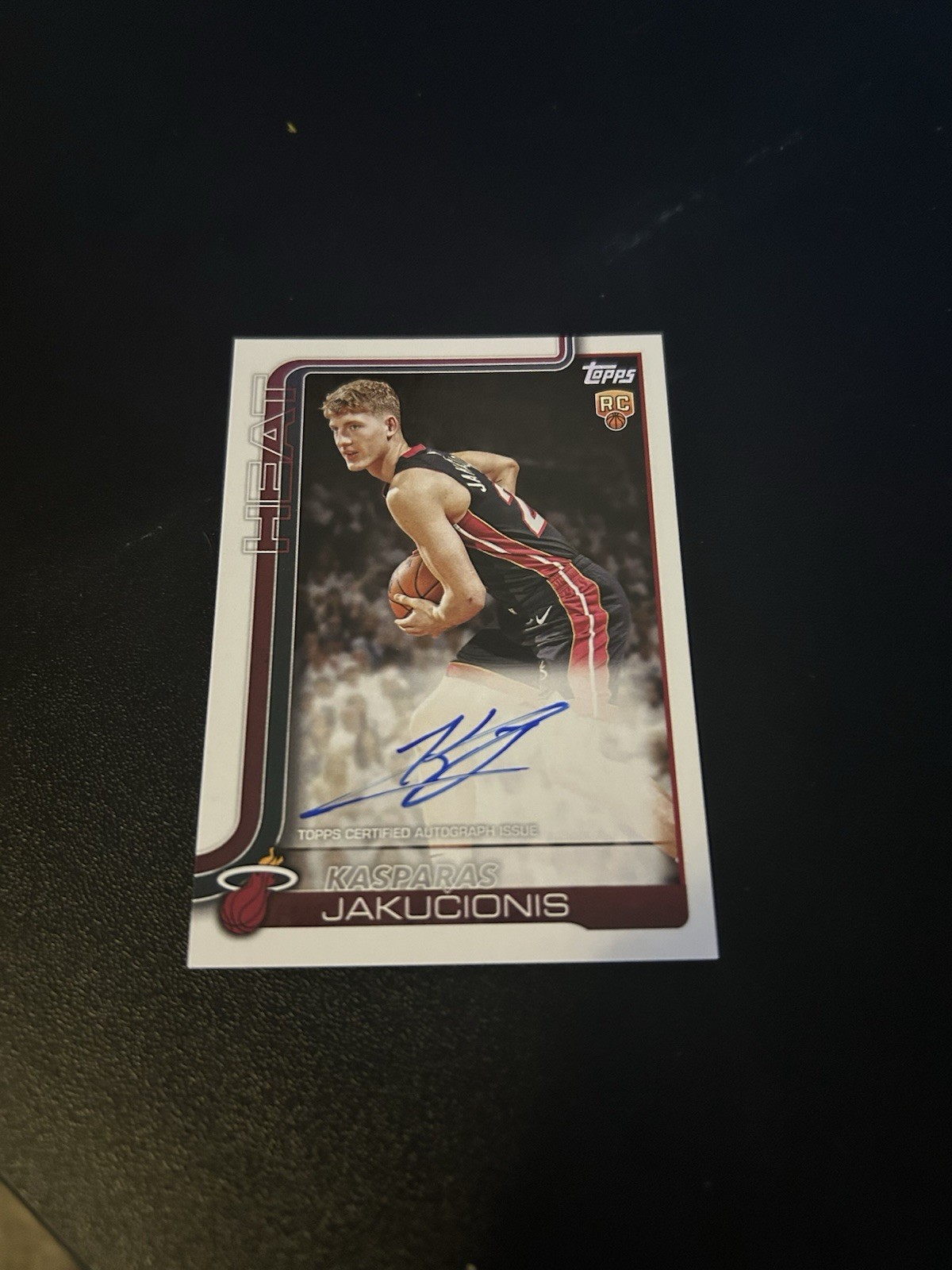 Kasparas Jakucionis RC 2025-26 Topps Basketball Real One Auto Rookie RC SP Heat