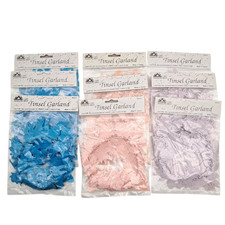 Lot of 9 Vintage Easter Tinsel Garland Party Decor Bunnies Eggs New Old Stock