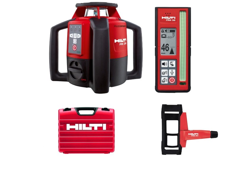 Hilti PRA+PRI 36 Laser and Reviever w/ Battery, Charger, Target Plate & Case