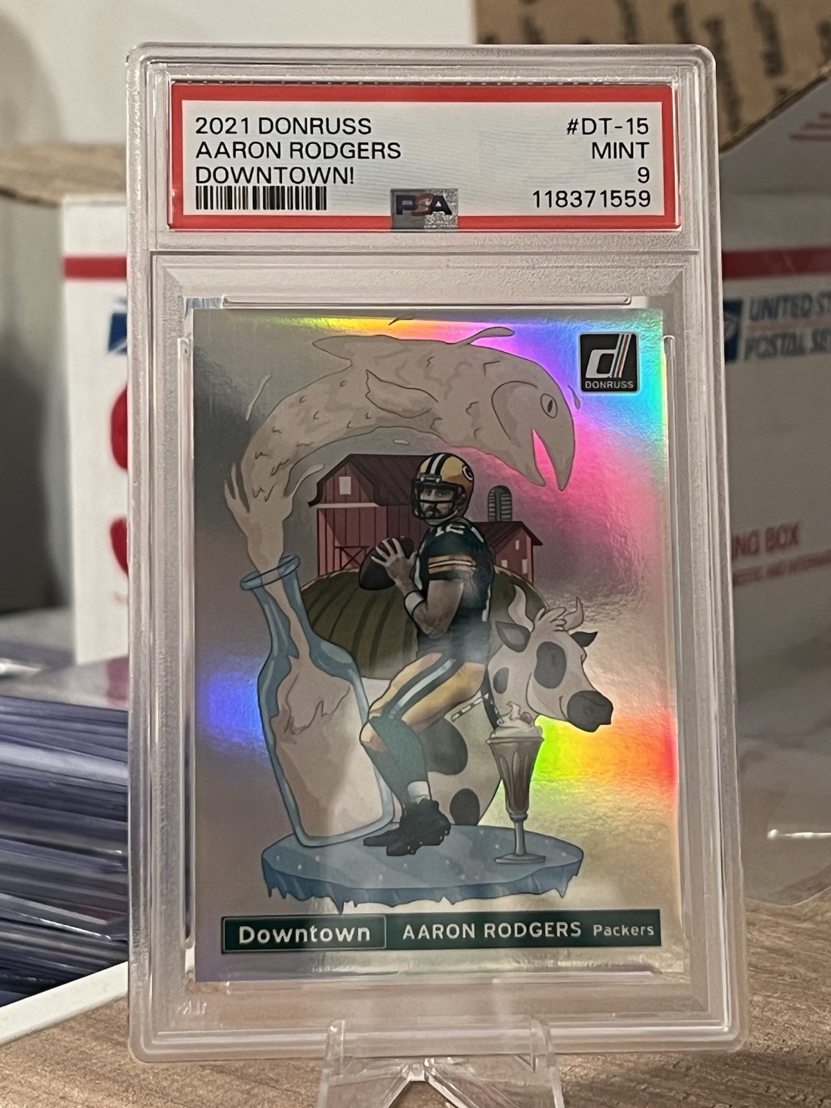 2021 Panini Donruss - Downtown! Aaron Rodgers #DT-15