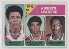 1975-76 Topps League Leaders Mack Calvin Chuck Williams George McGinnis HOF 2f5