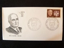 FRANCE PREMIER JOUR FDC N° 1553  PAUL CLAUDEL 0.30+0.10 F VILLENEUVE SUR FER1968