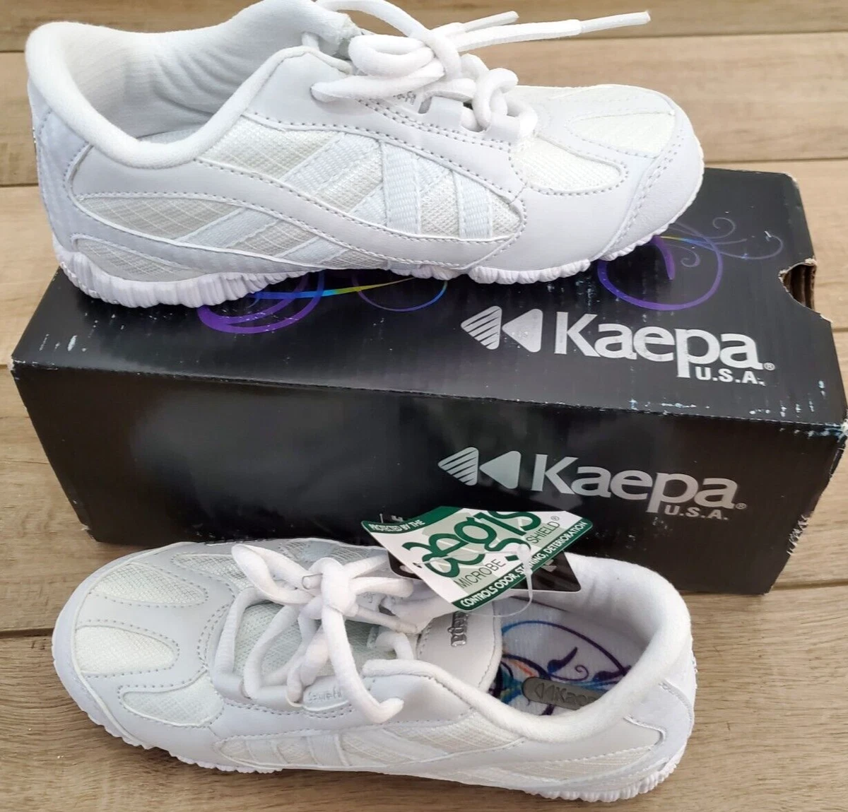 Kaepa USA Secure Fit Tennis Shoe for Kids SIZE 12 WHITE