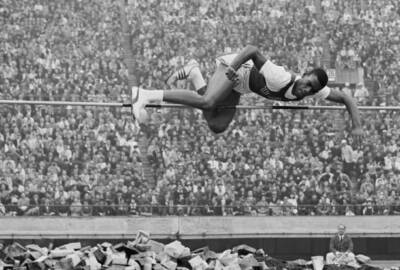 Ed Caruthers United States competes Men's High Jump competition- 1964 Old Photo