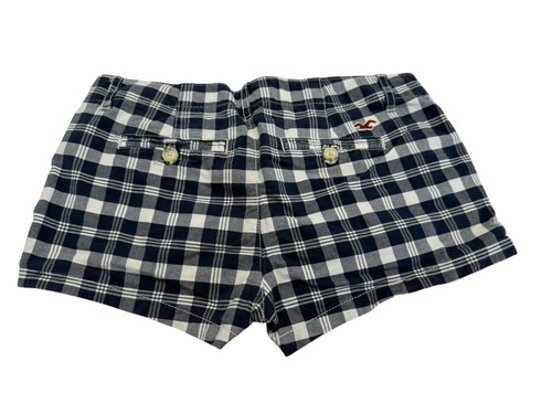 Hollister Shorts Womens 3 Green Plaid Micro Booty Y2K Preppy Festival Beach - Picture 2 of 7
