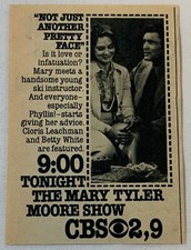 1974 small CBS tv ad ~ MARY TYLER MOORE SHOW Not Just Another Pretty Face