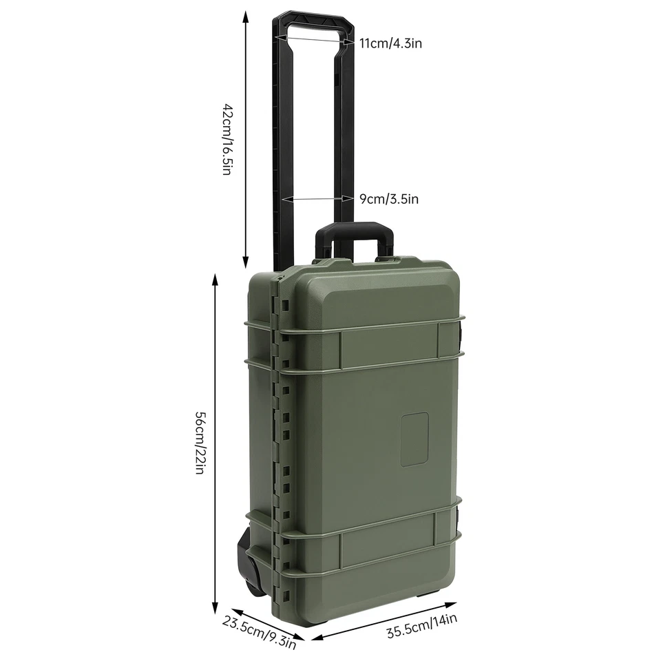 22" Waterproof Dustproof Camera Hard Case with Customizable Foam - Image 3 of 4