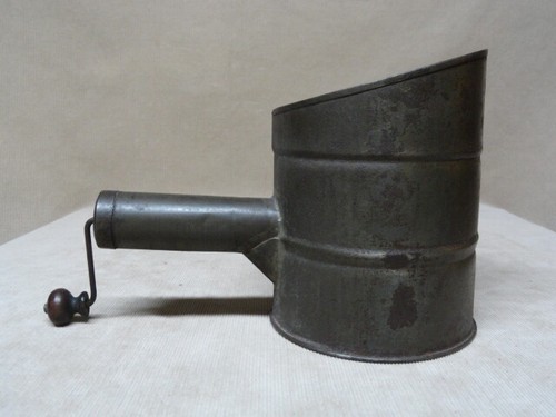 Vntg Patented Flour Sifter Pat'd 1871 & 1882 Early Patented Kitchen Tin Tinware - Picture 3 of 12
