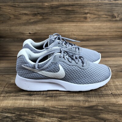 Women's Nike Tanjun Wolf Grey/White Shoes Size