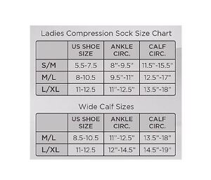 Legacy Compression Socks Size Chart