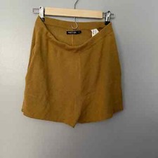 Nasty gal women's flowy ribbed mustard sweater shorts M