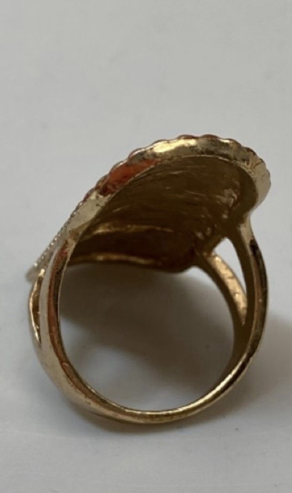 Huge gold tone statement ring - image 3