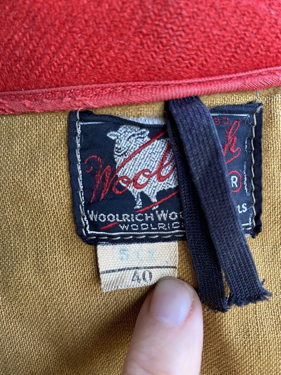 Vintage 1950s Red Woolrich Woolen Mills PA Men's Jacket Coat Vintage 1950s Red Woolrich Woolen Mills PA Men's Jacket Coat