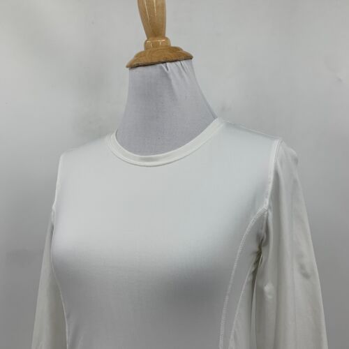 Lucy Tech Shirt Womens S Small White Mesh Side Panels Long Sleeve Workout Top - Picture 3 of 12