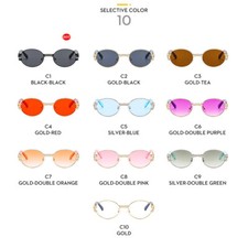 NEW Fashion Mens Women Round Hip Hop Sunglasses Retro 90s Rapper Gangster Shades