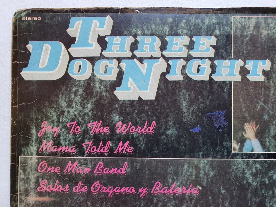 THREE DOG NIGHT LIVE 1976 UNIQ CVR & PS & ERRORS MEGARARE CHILEAN PRESS ONLY!!! - Image 3 of 4