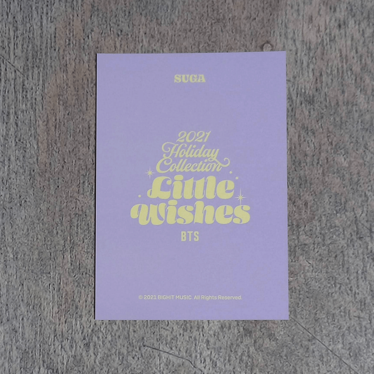 BTS 2021 Holiday Collection Little Wishes Cardigan Photo Card