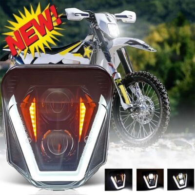 LED Headllight Yellow DRL for Husqvarna 701 Enduro SuperMoto 501 300 450 350 250
