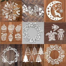Leaf Wreath Metal Cutting Dies Stencil Scrapbooking Embossing Paper Cards Craft 