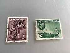 seychelles kgvI 1938-49 2 & 6 cents used VLH