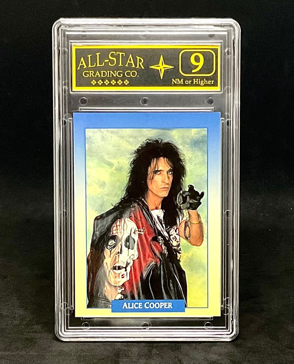 Alice Cooper~1991 Music Brockum Rock Cards #140 Card(Graded ASG 9