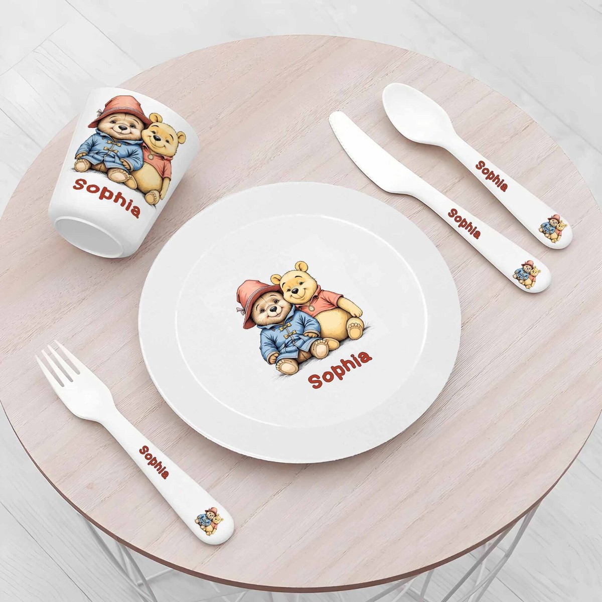 Melamine Dinner Personalised Plastic Baby Dinner Set PERSONALISED