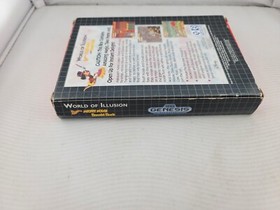World of Illusion Starring Mickey Cardboard Sega Genesis Complete In Box CIB