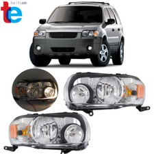 [Halogen] Left+Right Fit For 2005-2007 Ford Escape Headlights Headlamps Assembly