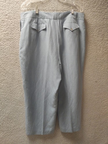 Talbots Wide Leg Pants Womens Size 18 Blue 55% Silk 45% Linen 1042 - Picture 4 of 6