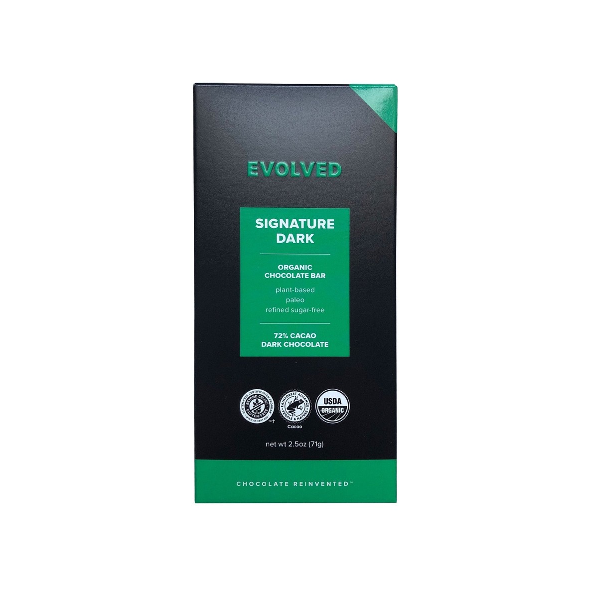 Evolved Organic Chocolate Bar Signature Dark 2.5 Oz Pack Of 4 | eBay