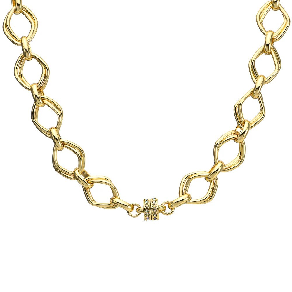 Kirks Folly The Diamond Dream Link Magnetic Interchangeable Necklace goldtone