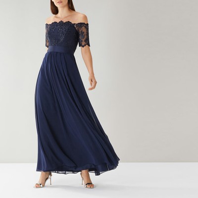 coast navy bardot dress
