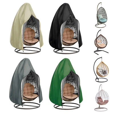 NEVERLAND Zipper Hanging Swing Egg Chair Cover Garden Patio Outdoor Rain Sun Waterproof UK