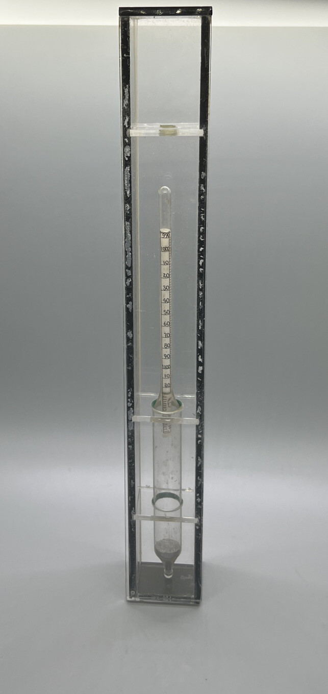 Hydrometer Meter Case Vintage Stand Glass Gravity Alcohol Beer sugar Clear 13β