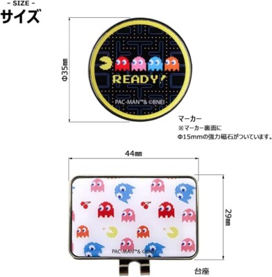 GOLF BALL MARKER PAC MAN YELLOW NEW JAPAN GAME | eBay