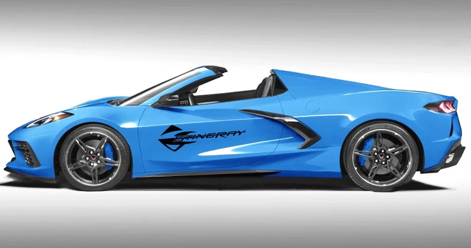 STINGRAY Vinyl Decal Racing Stripes Sticker 11x36 qty 2 (Fits Chevy CORVETTE C8) - Image 3 of 4