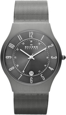 Skagen Sundby Herrenuhr DENMARK watch GREGEN + LEATHER BLACK strap