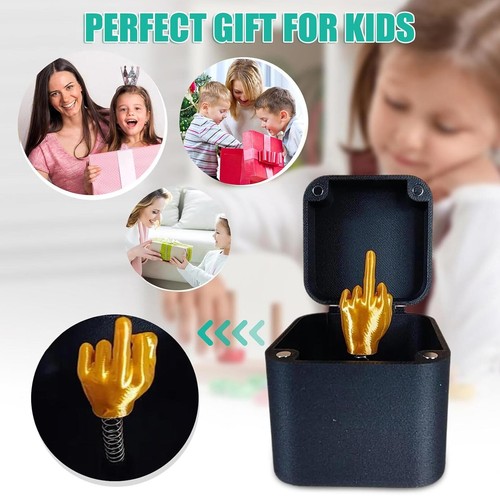 NEW Middle Finger In A Box Funny Surprise Box Pop up Christmas Novelty Fun Gift - Picture 2 of 13