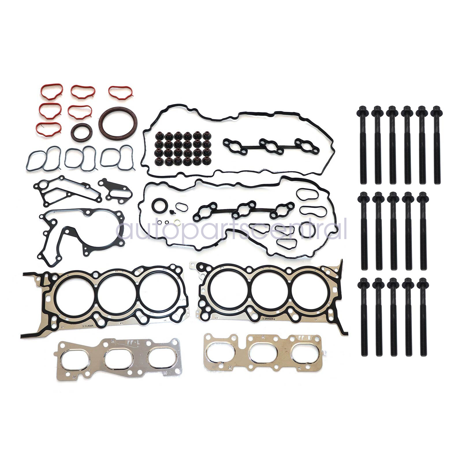 Zebraparts Cylinder Head Gasket & Bolt Kit For Kia Sorento/Sedona & Hyundai Santa Fe 3.3L V6 (2013-2020)