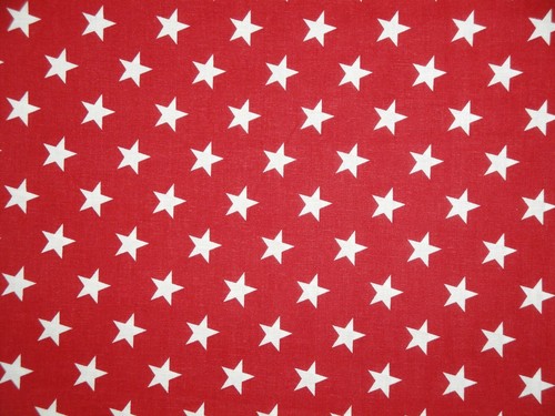 Roter Baumwollstoff GROßE weiße Sterne | Americana Old Glory Patriotischer Stoff - Bild 8 von 11