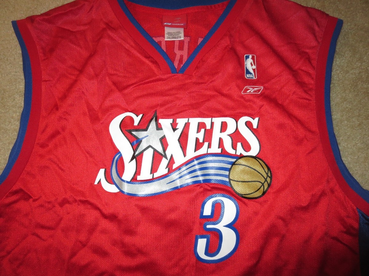 Allen Iverson #3 Philadelphia 76ers Reebok NBA Red Variation