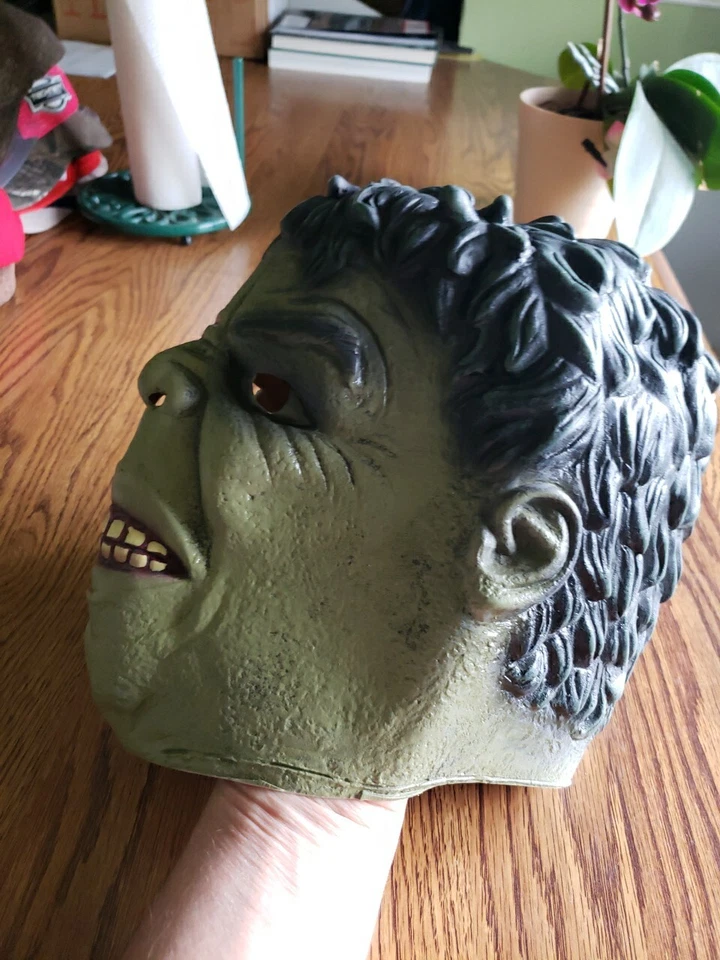 Deluxe Adult Incredible Hulk Latex Mask Halloween Full Hulk Head Mask New No Tag - Image 4 of 4